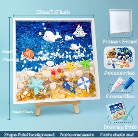 Zioyihan DIY Mosaic Craft Painting Kit, DIY Mosaic Arts and Craft Kits, Handmade Sticker Painting Gem Art Kit for Adults Room or Home Decor