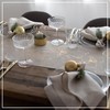 100%Mosel Table Runner Linen Look Natural, Christmas Baubles in Gold,