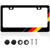 German Flag License Plate Frames Personalise Metal Funny Design Compatible