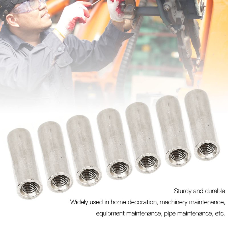 20Pcs M5 Thread Coupling Nut Kit Stainless Steel Round Sleeve