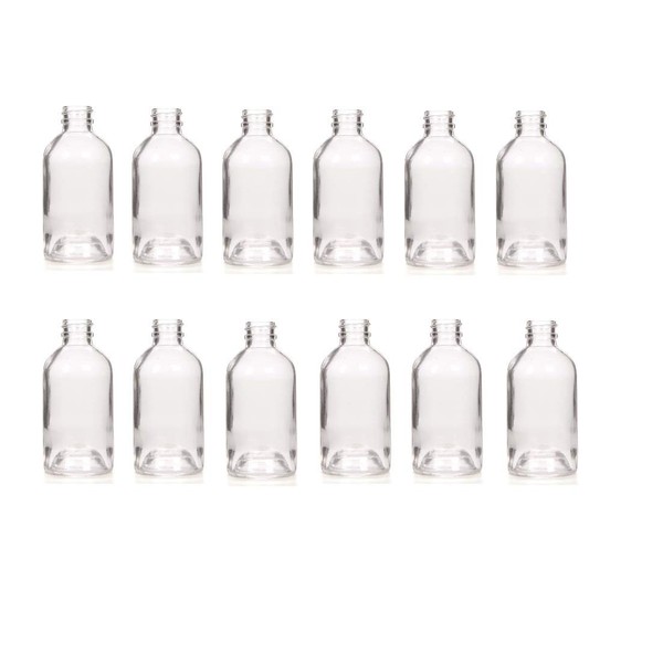 Hosley Set of 12 Diffuser Boston Round Style Glass Diffuser Bottles 85 Milliliter Large. Great for Storing Essential Oils DIY Diffusers Craft Projects Wedding Party O9