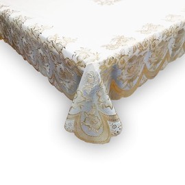 SOFINNI Plastic Tablecloth Protector, Table Cloth Vinyl (54" x 72" Supreme Collection)