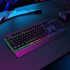 RisoPhy Gaming Keyboard, 104 Keys All-Metal Panel, Rainbow LED Backlit