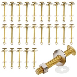 Raven KCDC-738436-200 Brass Plated Closet Bolts with Nuts and Washers For Toilets, 5/16-inch x 2-1/4 inch, Pack of 200, 5/16" x 2-1/4"