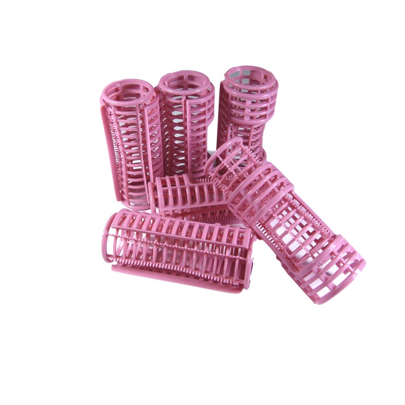 6pc Large Snap On (Clip-On) Hair Rollers