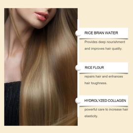 Rice Raw Rice Water Hair Oil, 2 Pieces Fermented Rice Water Serum Anti-Hair Loss Essence Rice Water Oil for Hair Growth, Improves Dry Hair, Promotes Regrowth of Thicker Hair