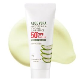 Aloe Vera Moisture Aqua Soothing Sun Essence SPF50+ PA++++ 1.76 oz, protector solar hidratante ligero para cara y cuerpo, sin protector solar coreano 