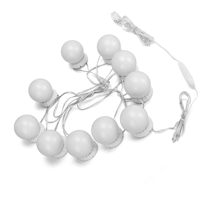 LED Makeup Mirror Lights Retractable Mirror Lamp with Dimmable Light