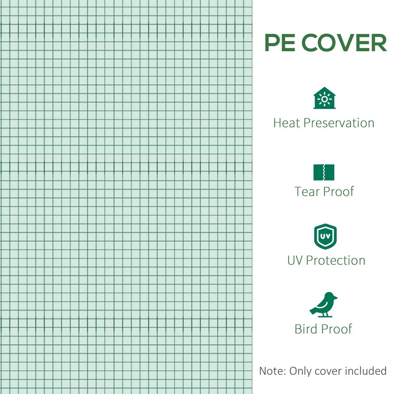 Outsunny 9.8' x 6.6' x 6.6' Plastic Greenhouse Cover Replacement,