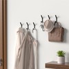 GWAAZXGZ Wall Hooks for Hanging Coat - Black Double Hooks