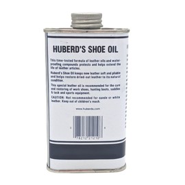 Huberd’s Shoe Oil - Leather conditioner and waterproofer since 1921. Easy pour formula waterproofs, softens, and conditions boots, shoes, bags, belts, gloves, saddles, tack and harness.