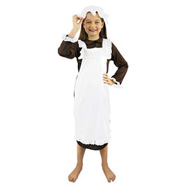 VICTORIAN COSTUME FOR GIRLS. FLORENCE NIGHTINGALE FANCY DRESS COSTUME. VICTORIAN MAID FANCY DRESS. WORLD BOOK DAY POOR VILLAGER GIRL OUTFIT. HISTORICAL FANCY DRESS. SIZE: LARGE