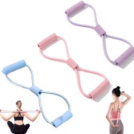 Resistance Bands with Handles, Arm Figure 8 Resistance Band, Chest Expander, Yoga Gym Fitness Pulling Rope, Workout Bands,for Men's and Women's Fitness, for Arm and Shoulder Stretch, Strength Training