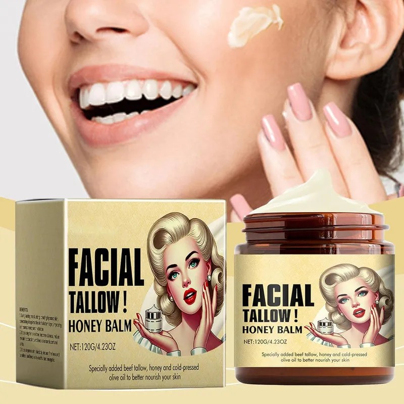 Whipped Beef Tallow And Honey Balm, Facial Tallow And Honey