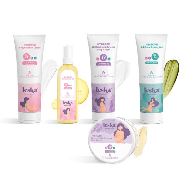 Leska Maternity Set | Belly Lotion, Belly Oil, Stretch Mark