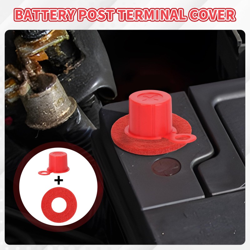 Battery Terminal Covers 6PCS Car Battery Top Post Cap with