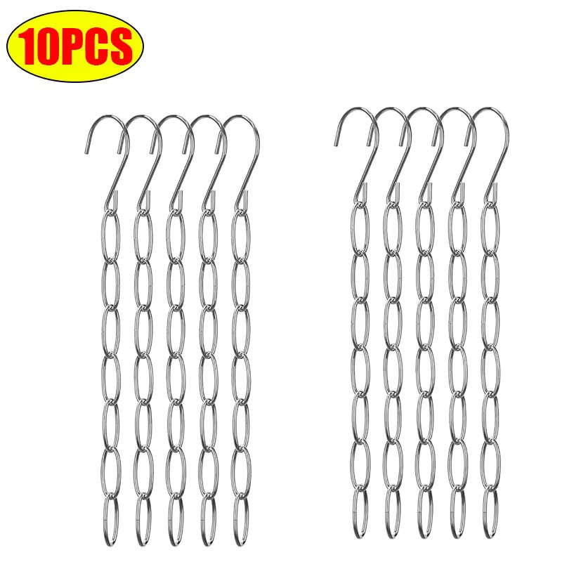 Metal Space Saving Hanger Organizer Chain for Closets