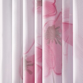 Simpvale 2 Piece Curtain Printed Flowers Curtain for Living Room Bedroom Tab Top Curtain 150 cm Width