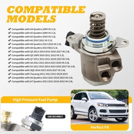 Jecoupoon 06E127025N High Pressure Fuel Pump Compatible with A4 Quattro 2009, Q5 2009-2017, Q7 2011-2015, A5 Quattro, A6, A6 Quattro, A7/A8 Quattro,Touareg