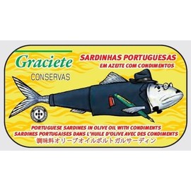 Conservas Graciete - Whole Gourmet Sardine in Extra Olive Oil and Spices - Pack of 5 (5 x 120 g)