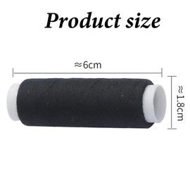 Black Polyester Sewing Thread - 100m, Machine and Hand Stitching, Strong and Tear-Resistant, Ideal for All Fabrics and Seams