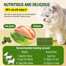 PawsGear Cat Grass Teething Stick Hairballs,Chew Sticks for Cats,Catnip Toys Sticks Indoor Kitten Chew Stick 120g/4.23oz