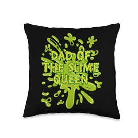 Slime Kit Squishy Ooze Colorful Slime Puns Dad Queen Matching Father Slime Throw Pillow, 16x16, Multicolor