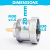 BLUMKRAFT Extension 20 mm for Thermostatic Valve M30 x 1.5