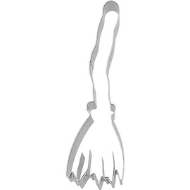 Birkmann Magic Broom Cookie Cutter 11.5 cm Stainless Steel with Inner Embossing High Quality