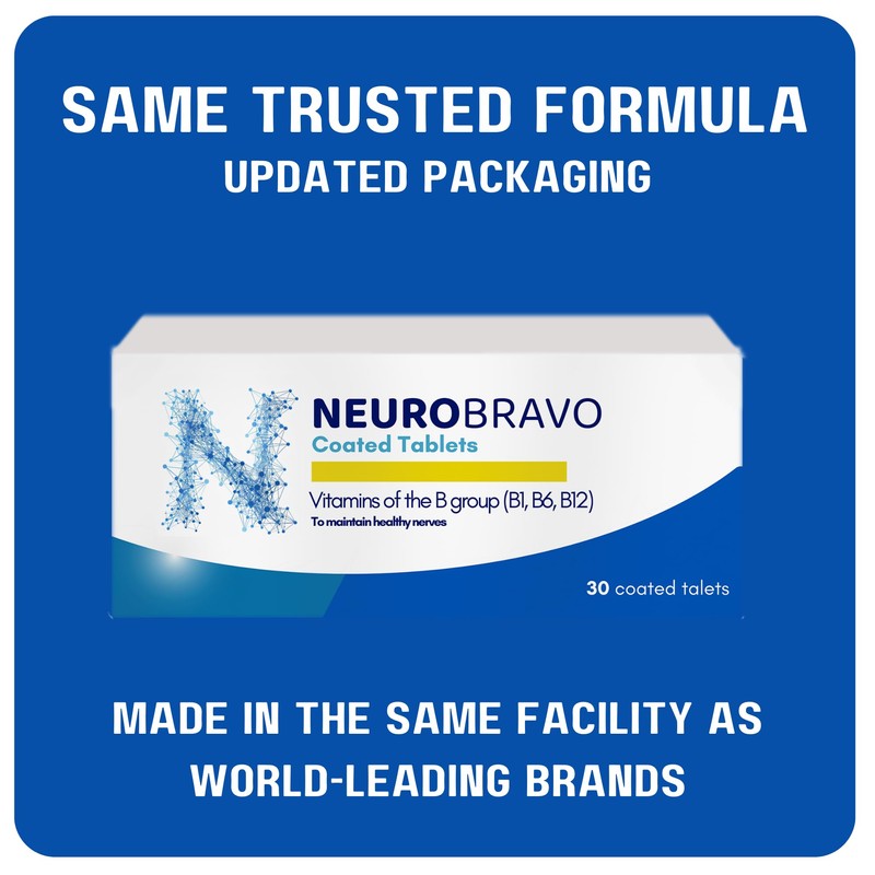 Neurobravo Vitamin B1, B6, B12 Tablets for Nerve Health, Nerve