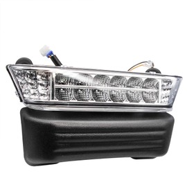 CLUBRALLY Club Car Precedent Led Head Light with Bumper, Replacement or Upgrade for 2004-Up Club Car Precedent Electric Golf Cart, OEM#102524801