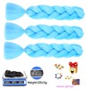 Braids Extensions, Blue, Pack of 3, Jumbo Braid Extensions, 24