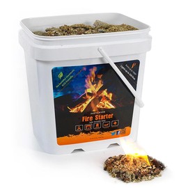(2 Gallons) Insta-Fire Charcoal Fire Starter Bucket - Emergency Fuel Eco-Friendly Granulated Bulk Excellent for Camping, Hiking, Fishing, and Other Outdoor Activities - As seen on Shark Tank!