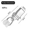 GisWell Pack of 60 Curtain Hooks with Wheels for Rails,