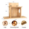 Wood Squirrel Feeder, Squirrel Feeders for Outside Winter, Wooden Chipmunk