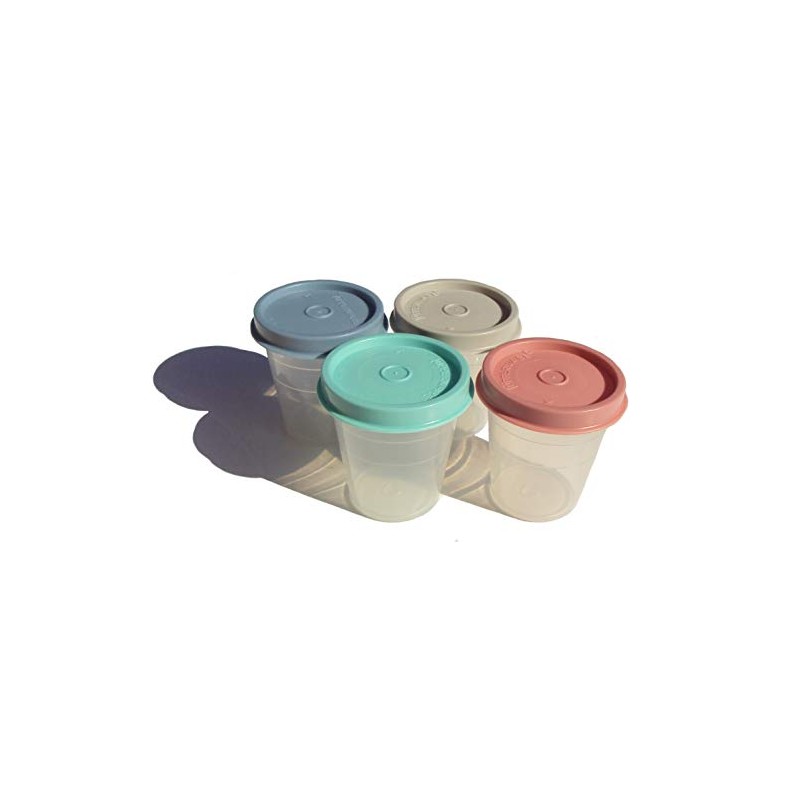 Vintage Tupperware Country Pastel Midgets Mini Containers Set of 4