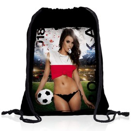 style3 World Cup 2018 Gym Bag Backpack Bag Flag World Cup European Championship Sports Bag Festival Flag Uni School, Poland, Rucksack