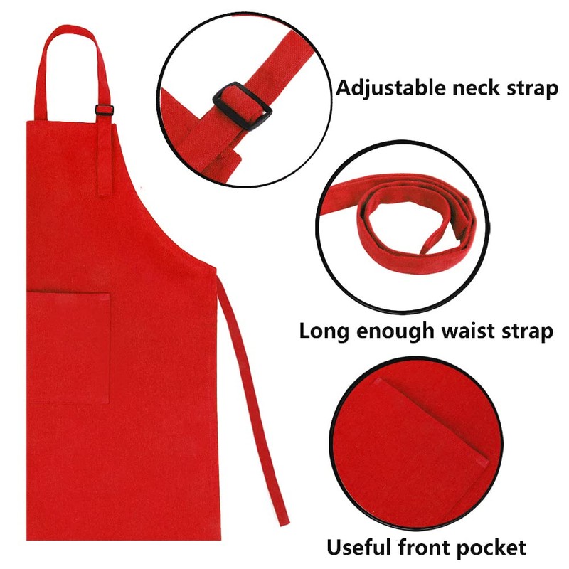 TOPTIE Cotton Canvas Kids Apron, Cooking Aprons and Chef Hat