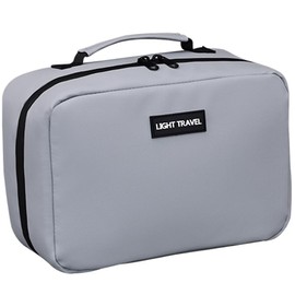 VOKUVIKU Toiletry Bag Accordion Style PU Toiletry Bag Cosmetic Bag Wash Bag, gray