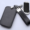 SANRILY 3/4 Button Leather Key Fob Cover for Mazda 3(Hatchback)