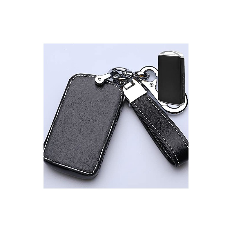 SANRILY 3/4 Button Leather Key Fob Cover for Mazda 3(Hatchback)