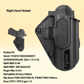 TEGE Holster For Glock 19 19X 17 42 43 43x 44 45 48 22 23 26 27 32 33 Gen 1 2 3 4 5