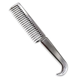 Aluminum Alloy Horse Comb Mane and Tail Comb Horse Grooming Tool Livestock Comb for Removing Loose Undercoat Knots