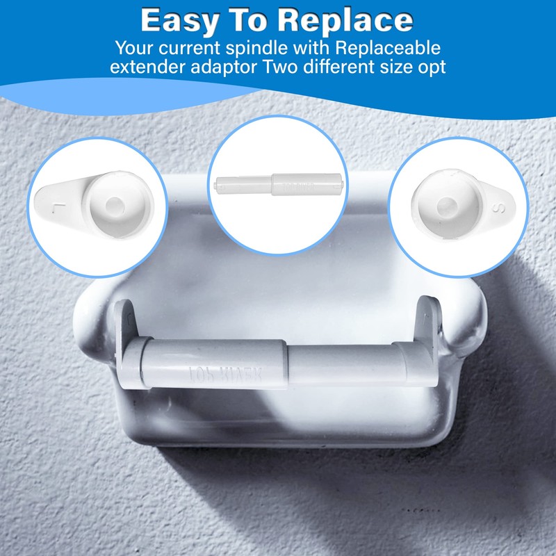 Toilet Paper Holder with Extender Adaptor, Fit Double Rolls and
