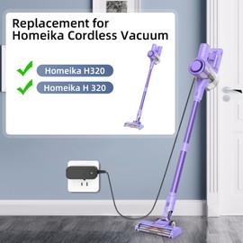 26.5V Power Cord for Homeika Cordless Vacuum Cleane, Power Supply Charger Replacement for Homeika H320 H 320 Cordless Powerful Suction Vacuum AC/DC Adapter