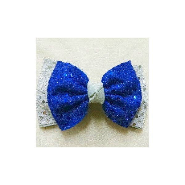 XL Loop Layer Sequin Hair Bow. Made in the USA,