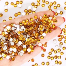 YHMQ DU 1440 pieces rhinestones, nail crystals + rhinestones for nails, crystal gold yellow + SS12 (2.8 + 3.0 mm)