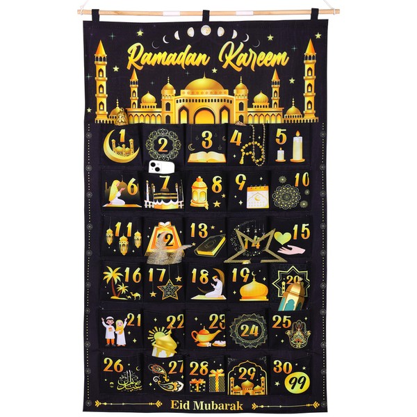 HOWAF Ramadan Calendar for Filling Fabric 2025 (Countdown to Eid),