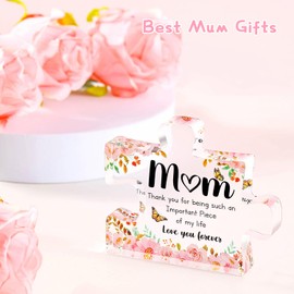 Gifts for Mum, Mums Birthday Gifts - Acrylic Engraved Puzzle 3.9 × 3.3 × 0.6 inch, Mothers Birthday Gifts, Mum Birthday Gifts from Son, Daughter, Gifts for Mum on her Birthday, Mum to be Gifts