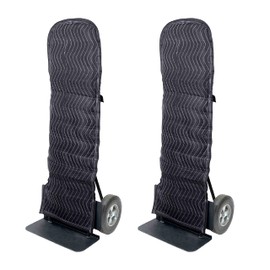 Mytee Products (2 Pack) Padded Hand Truck Cover - Round Top, Moving Supplies, Black Moving Pad - Woven Cotton/Poly - 50" x 16"